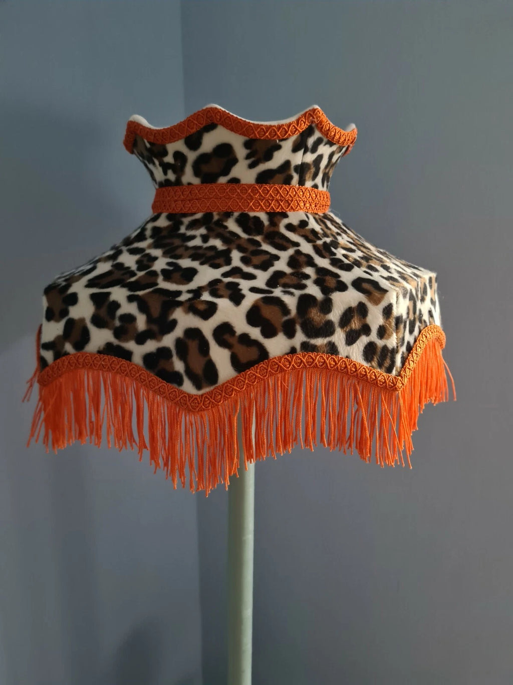 Leopard print lampshade crown table light ceiling pendant standard lamp orange