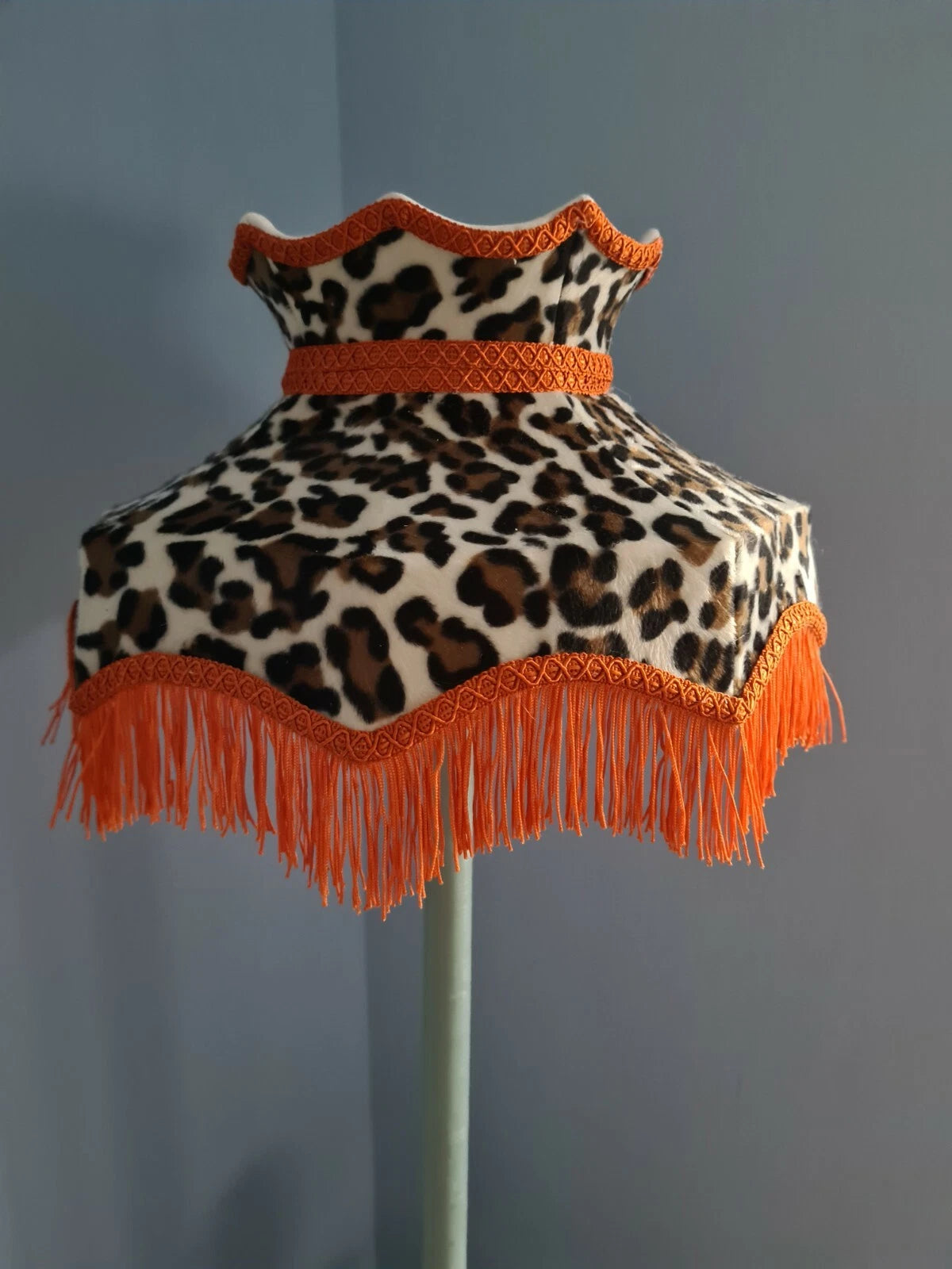 Leopard print lampshade crown table light ceiling pendant standard lamp orange