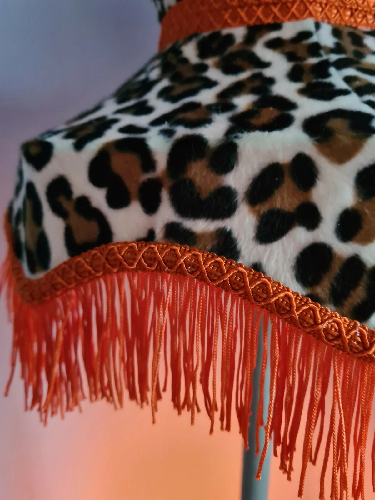 Leopard print lampshade crown table light ceiling pendant standard lamp orange