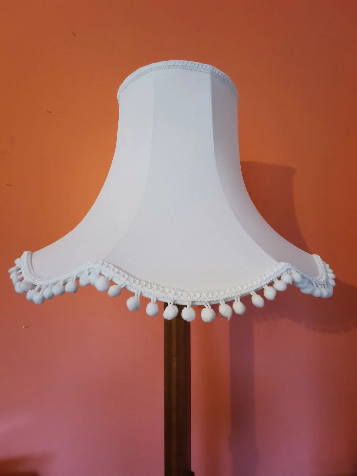Large handmade Lisa lampshade white fabric  standard lamp or ceiling lamp light