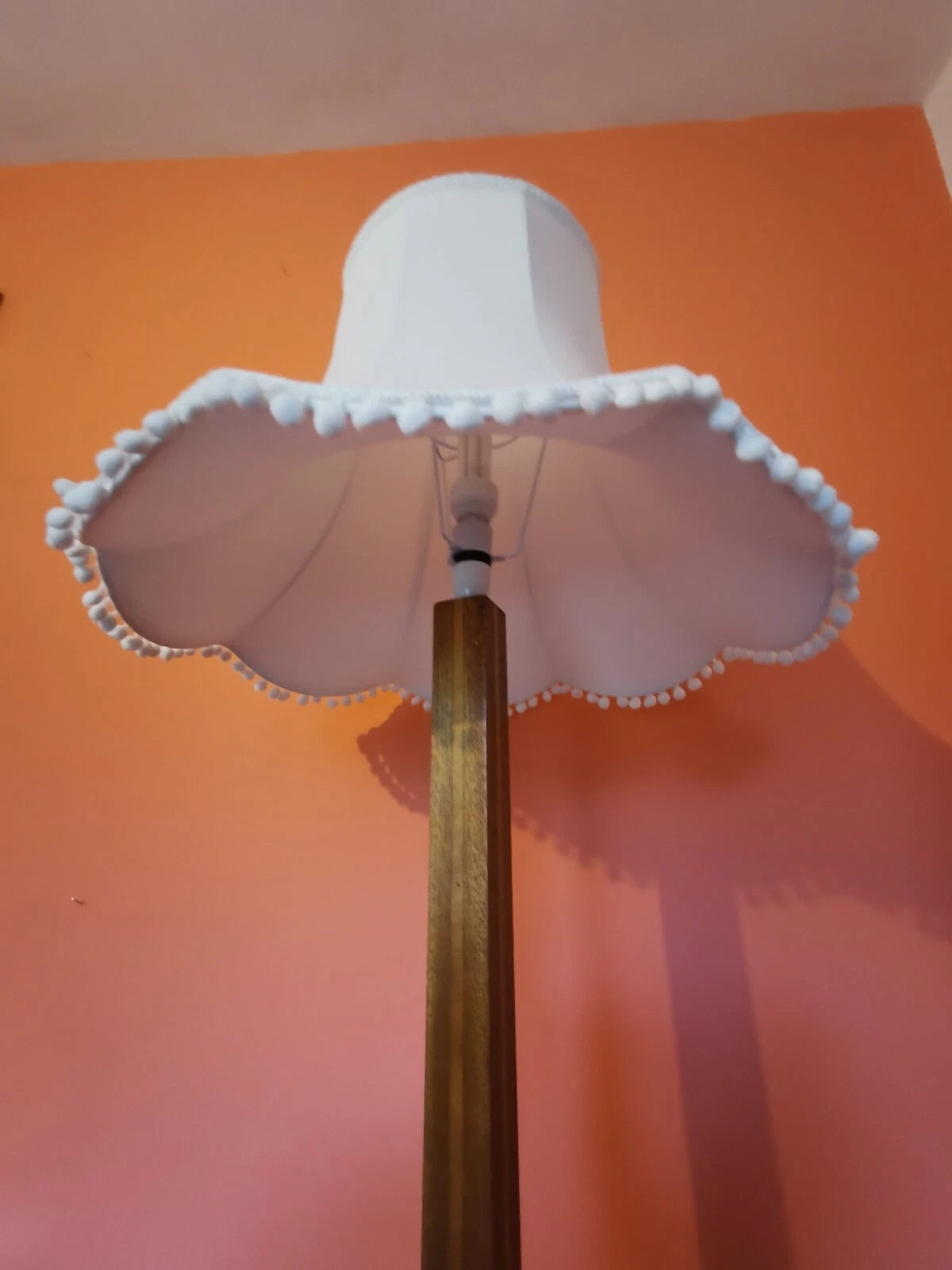 Large handmade Lisa lampshade white fabric  standard lamp or ceiling lamp light