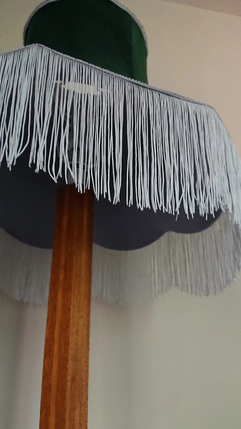 Dark bottle green Lisa lampshade in velvet for standard lamp or ceiling light