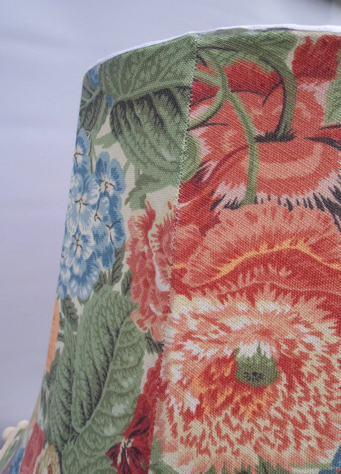 Handmade lampshade in floral Jolene pink fabric standard lamp ceiling pendant