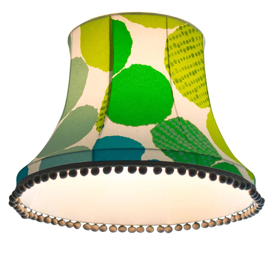 Turquois lampshade in Designer Guild Manhattan turquoise standard ceiling light