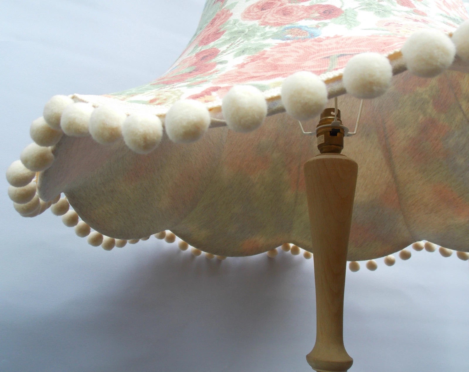 Handmade lampshade in floral Jolene pink fabric standard lamp ceiling pendant
