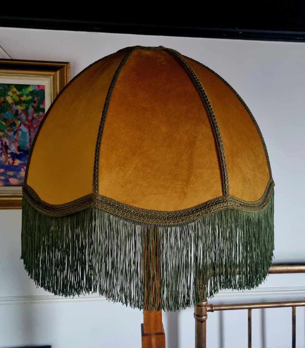 Gold Velvet Pink Lined Lisa Lampshade For standard lamp ceiling pendant