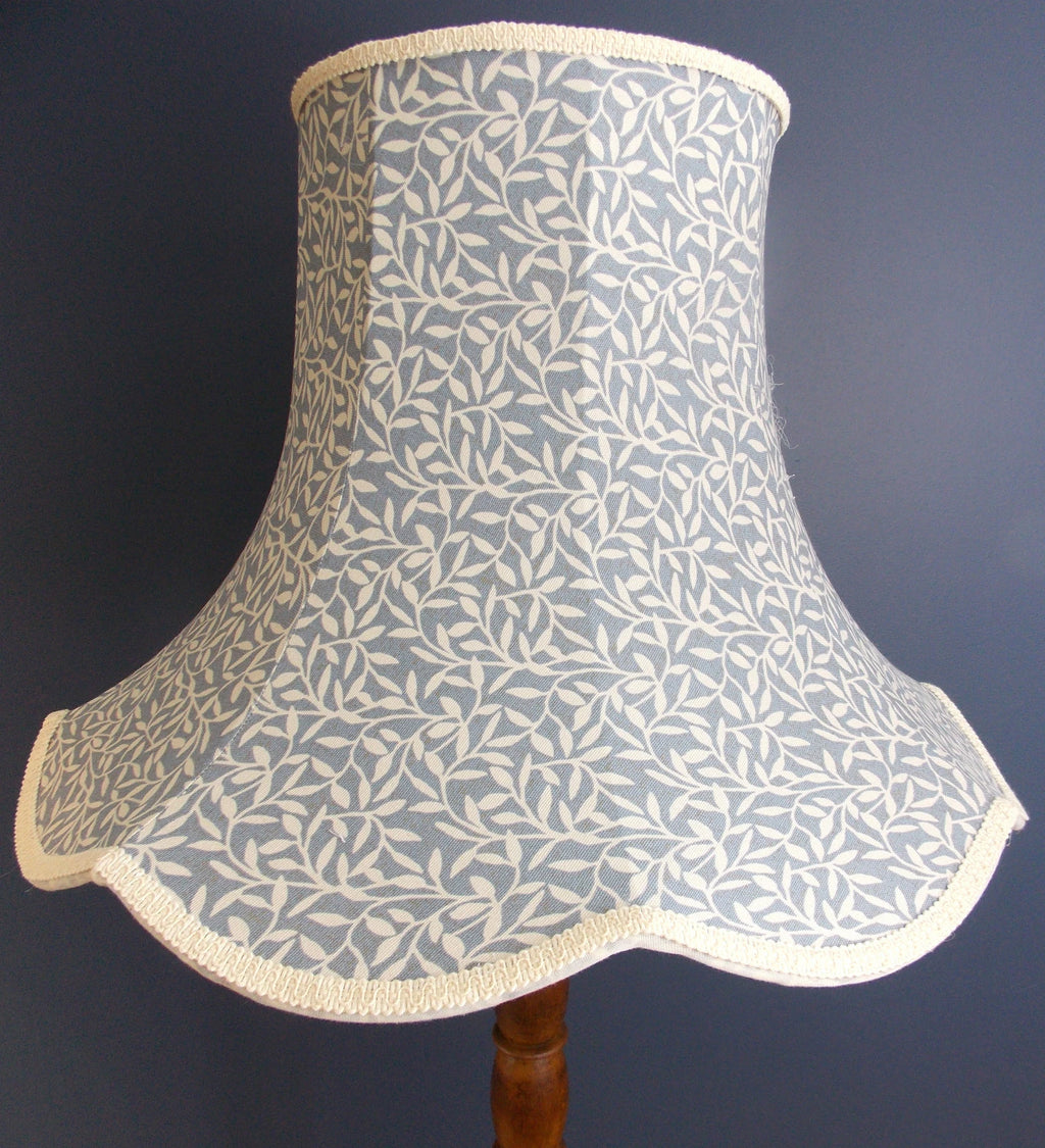 Handmade lampshade in blue Sherwood Duck Egg fabric for standard lamp / ceiling