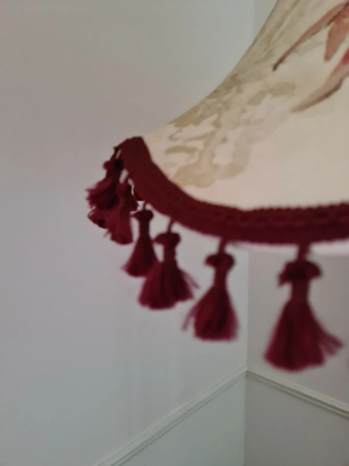 Gold cream handmade silk bird Lisa lampshade standard lamp or ceiling pendant