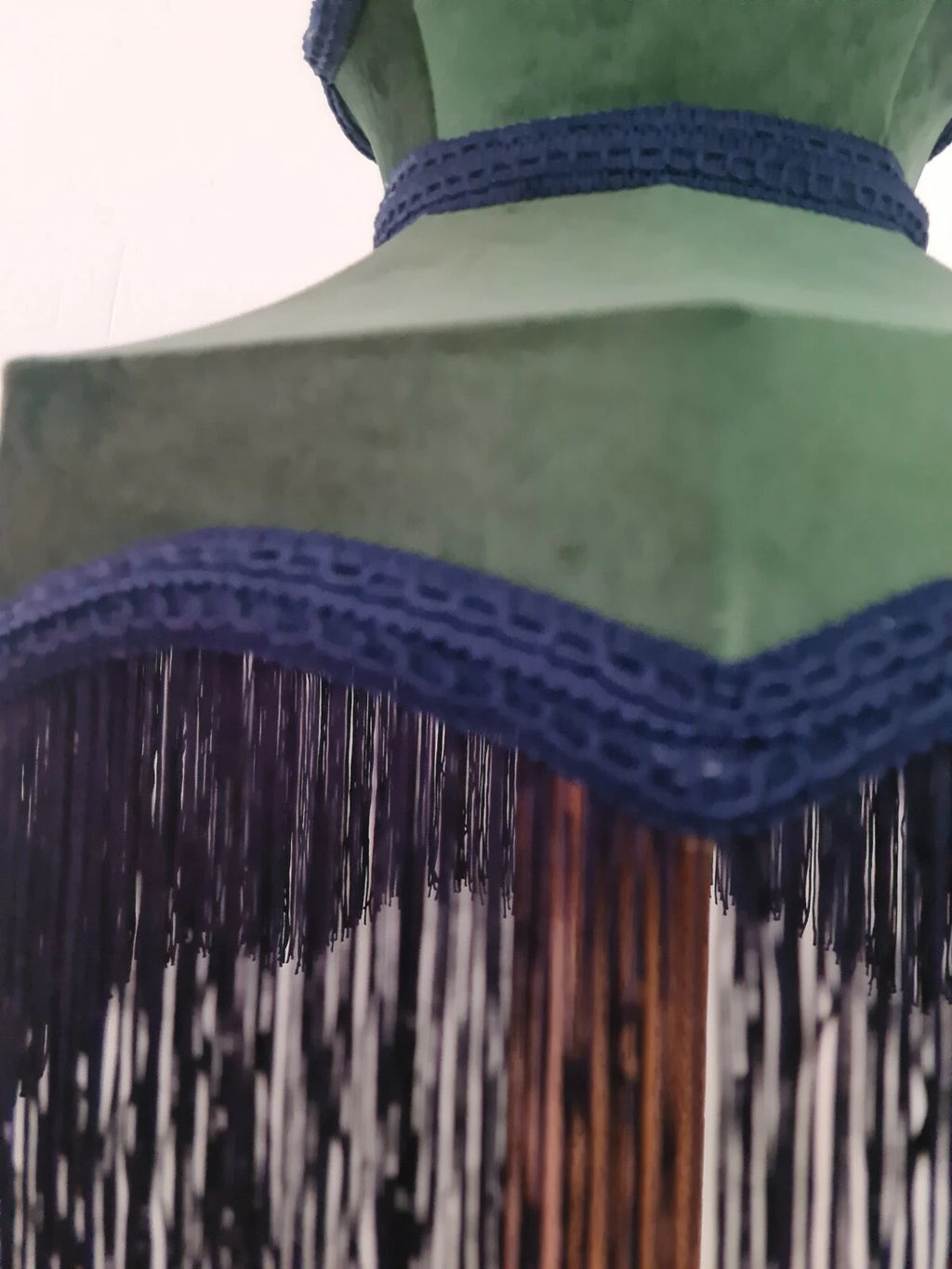 Green velvet Lisa lampshade crown for table light ceiling pendant standard lamp