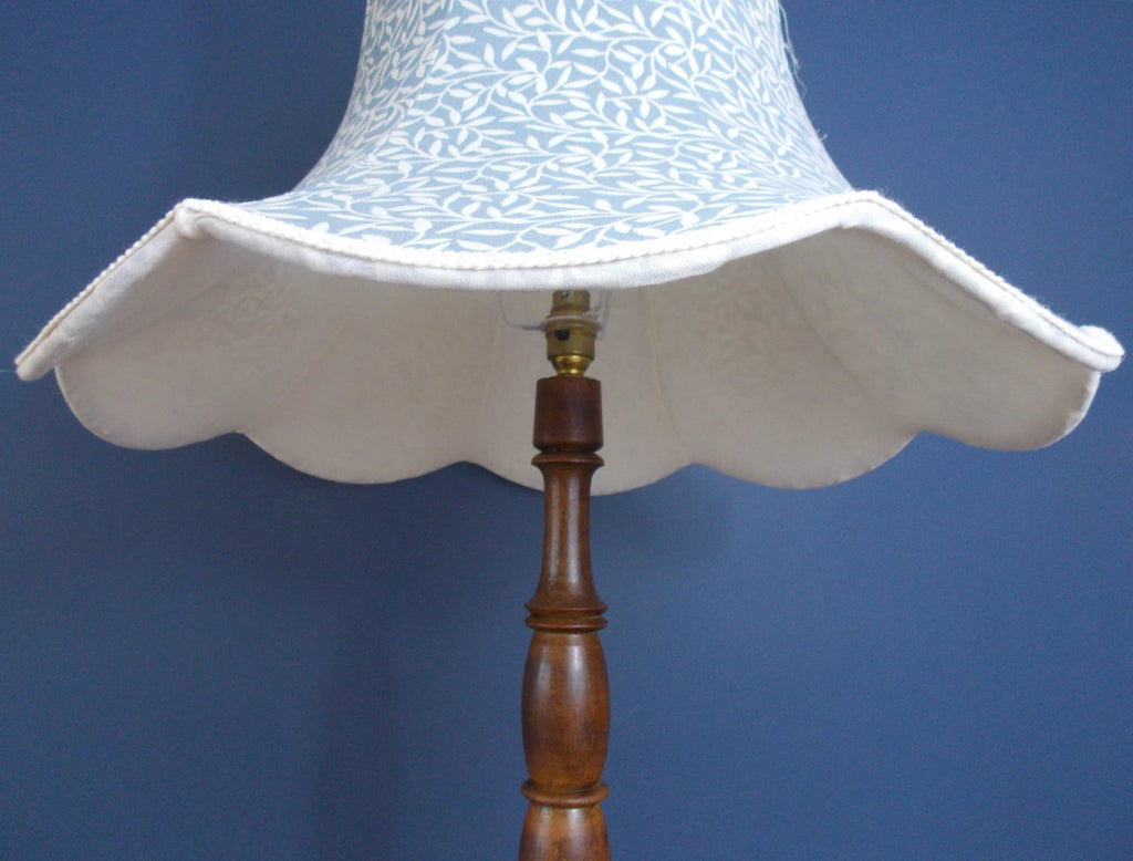 Handmade lampshade in blue Sherwood Duck Egg fabric for standard lamp / ceiling