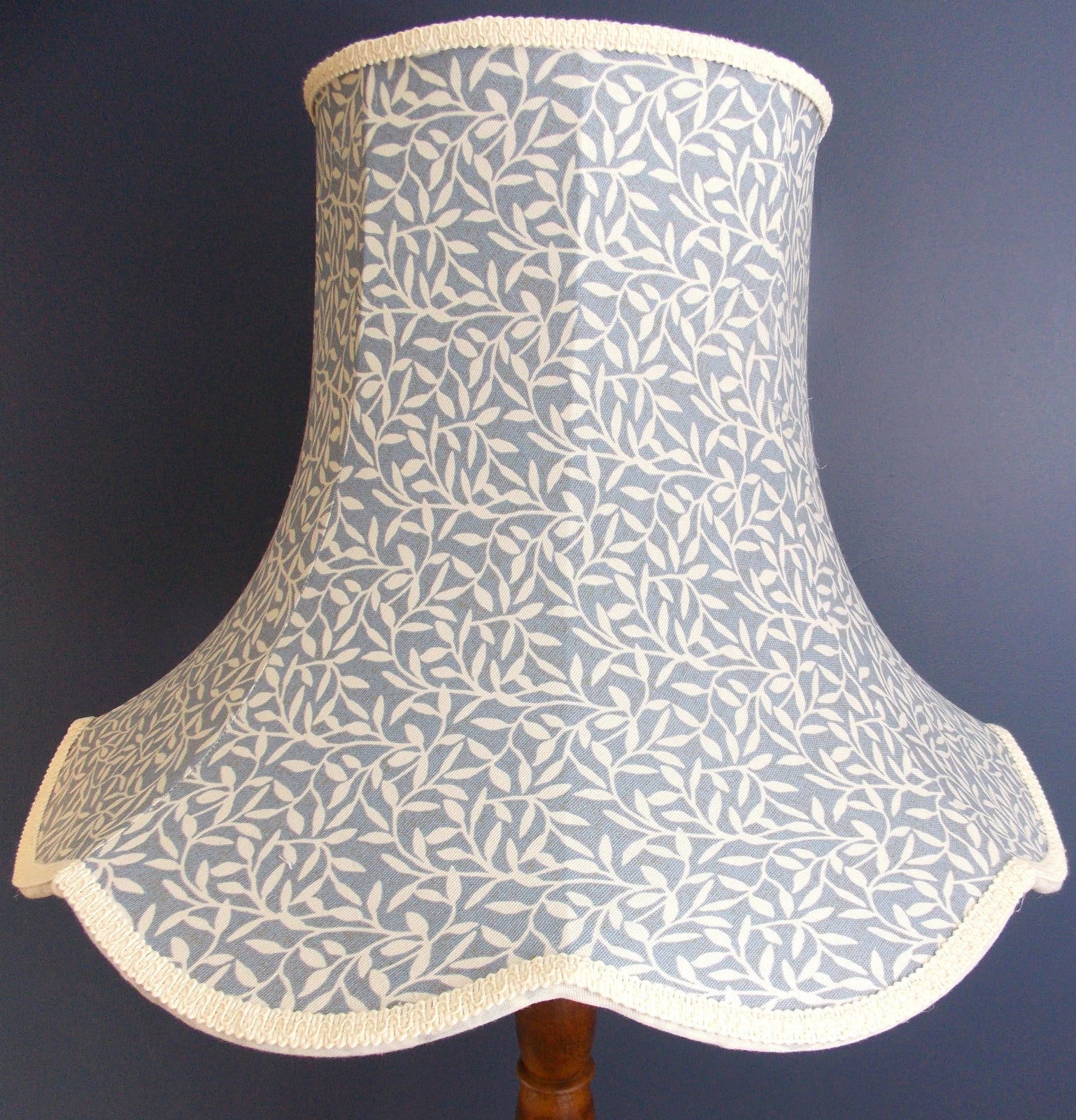 Handmade lampshade in blue Sherwood Duck Egg fabric for standard lamp / ceiling