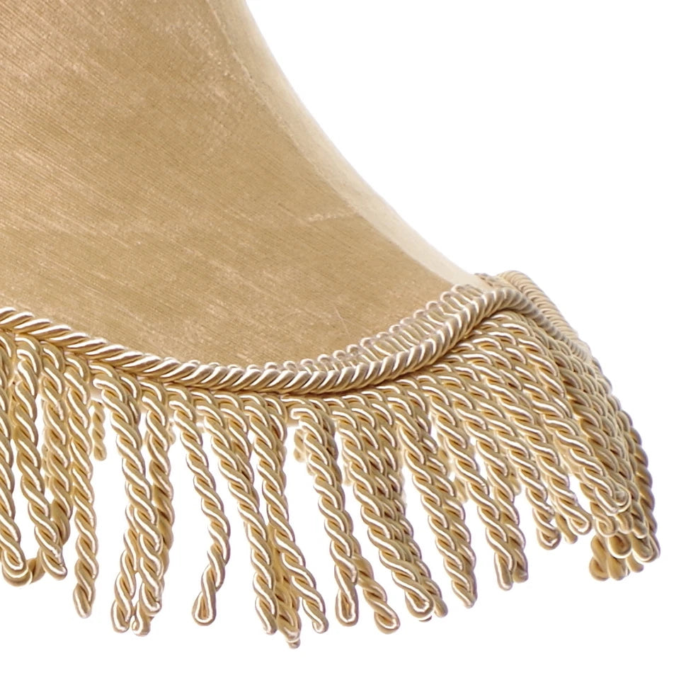 Handmade lampshade in Laura Ashley gold fabric for standard lamp or ceiling