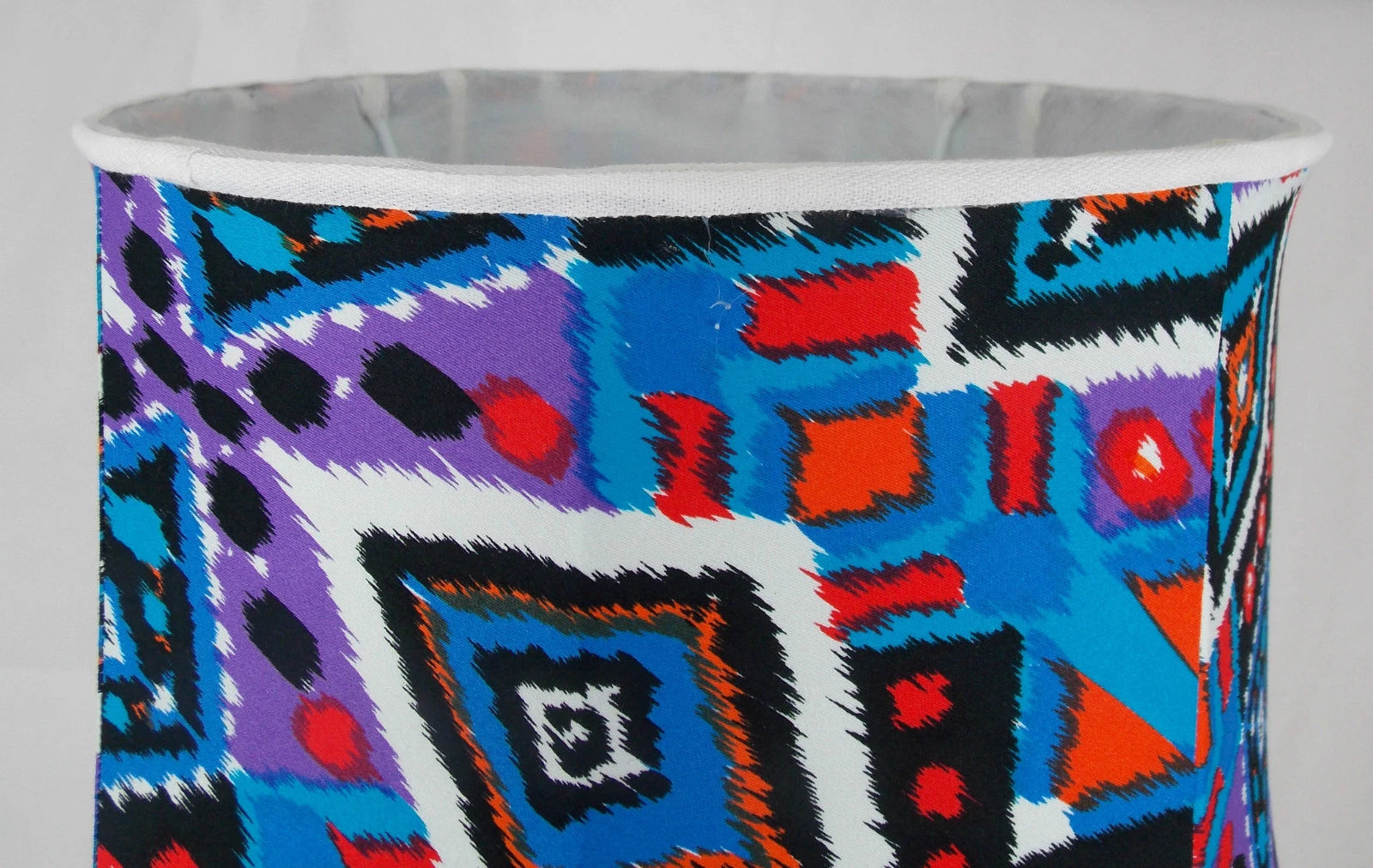 Handmade lampshade blue black red orange geometric for standard lamp / ceiling
