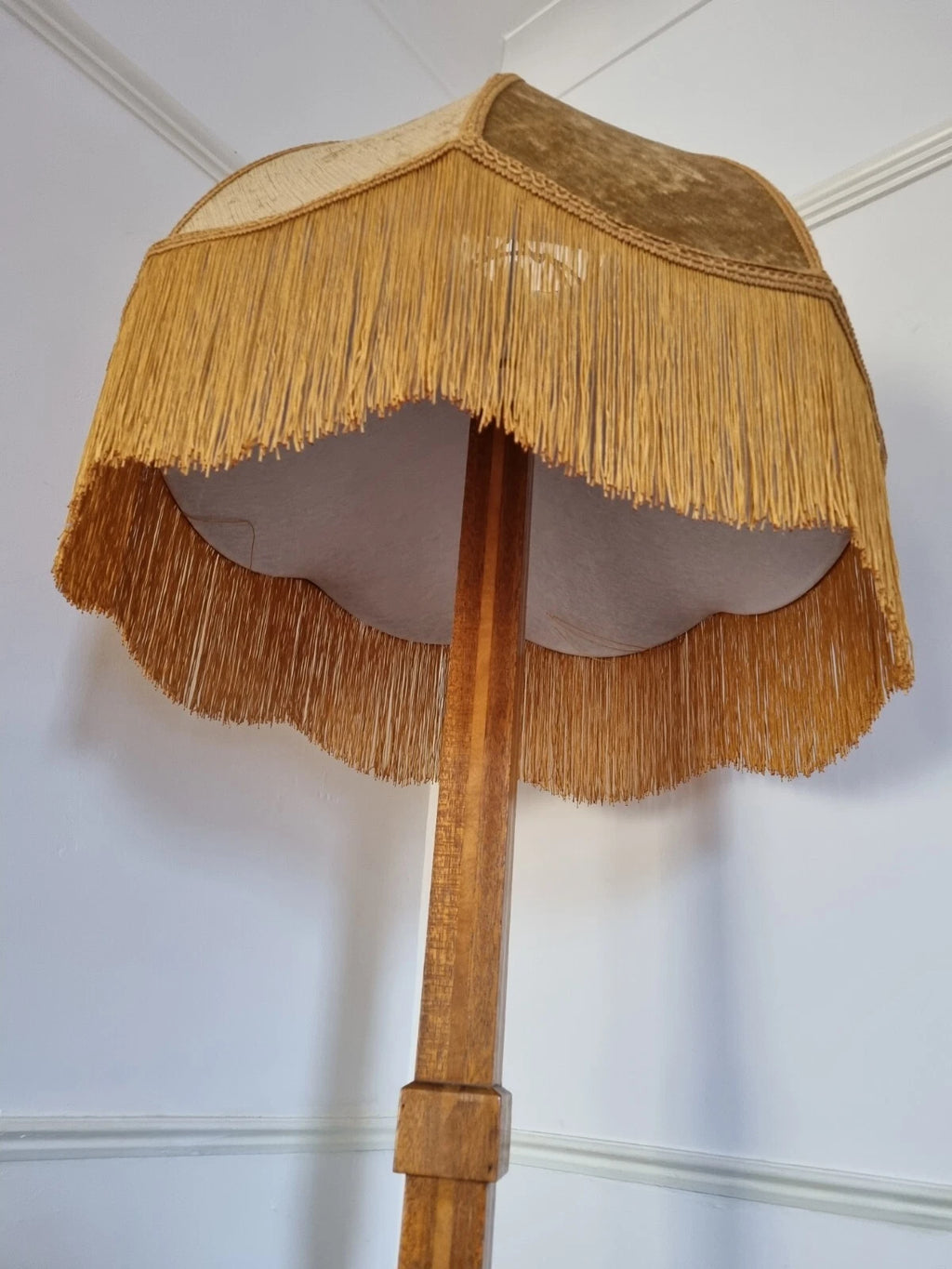 Handmade dome gold textured laura ashley fabric standard lamp ceiling pendant