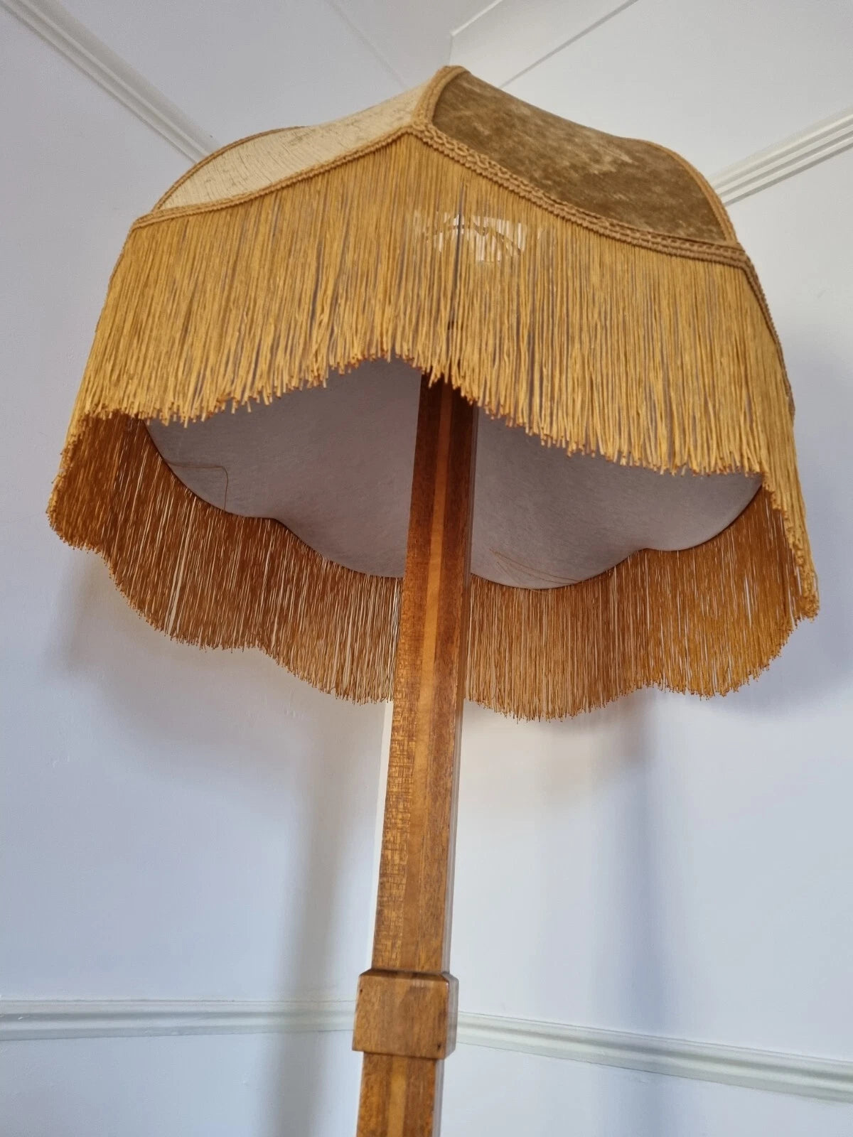 Handmade dome gold textured laura ashley fabric standard lamp ceiling pendant