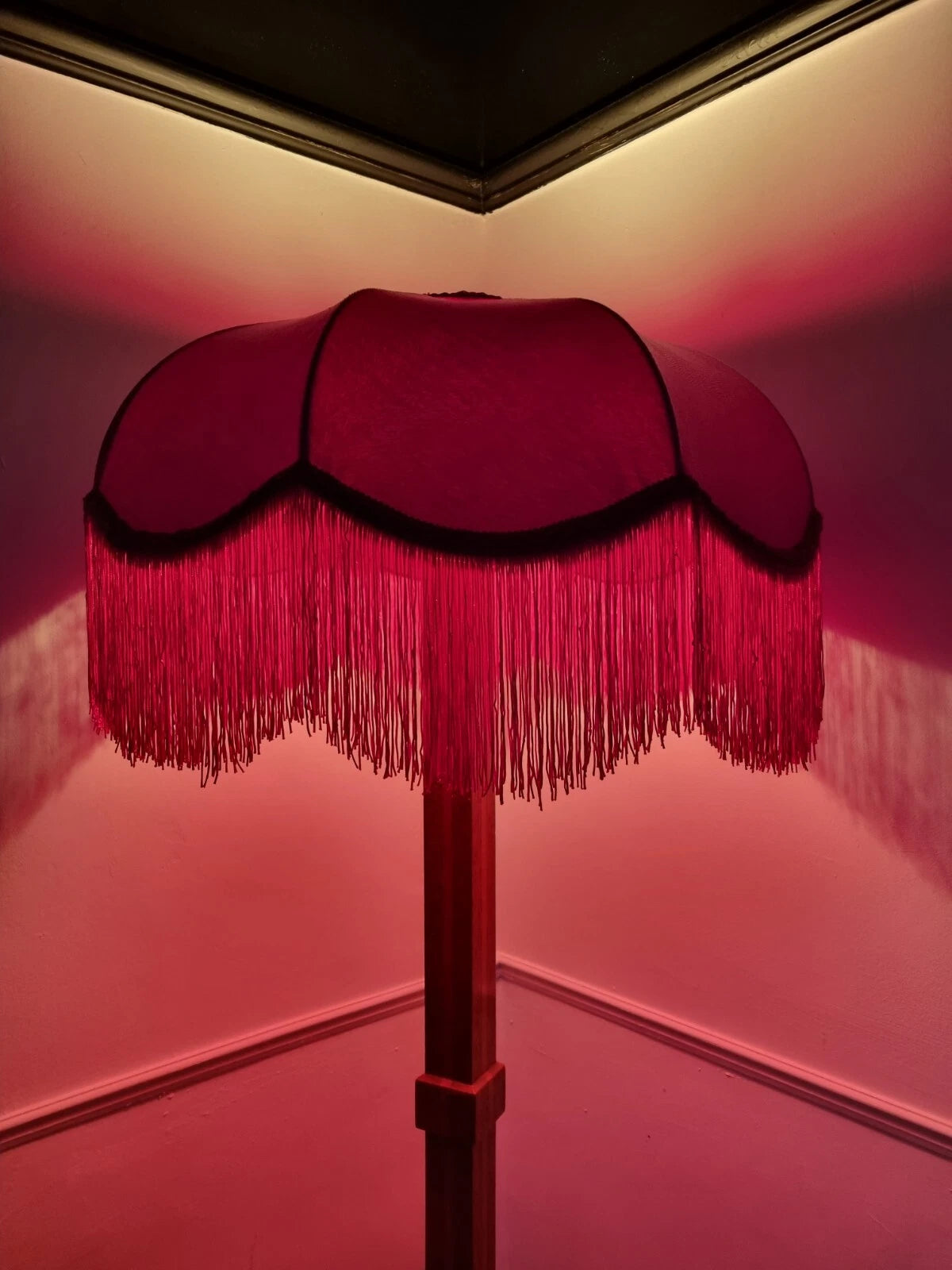 Lisa lampshade bright pink velvet lampshade standard lamp ceiling light handmade