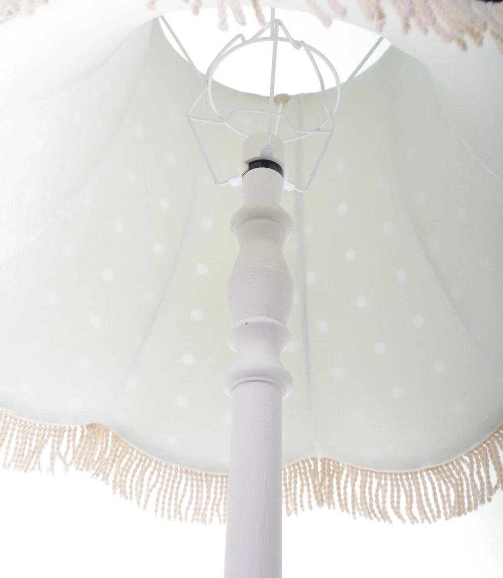 Clarke and Clarke sage green dotty lampshade for standard lamp or ceiling