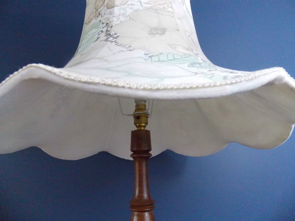 Handmade lampshade in cream Designers Guild fabric for standard lamp or ceiling