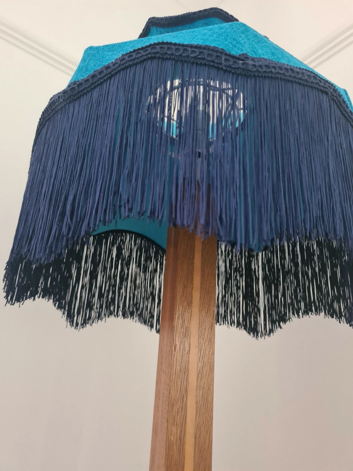 Teal blue Lisa lampshade crown shaped table light ceiling pendant standard lamp