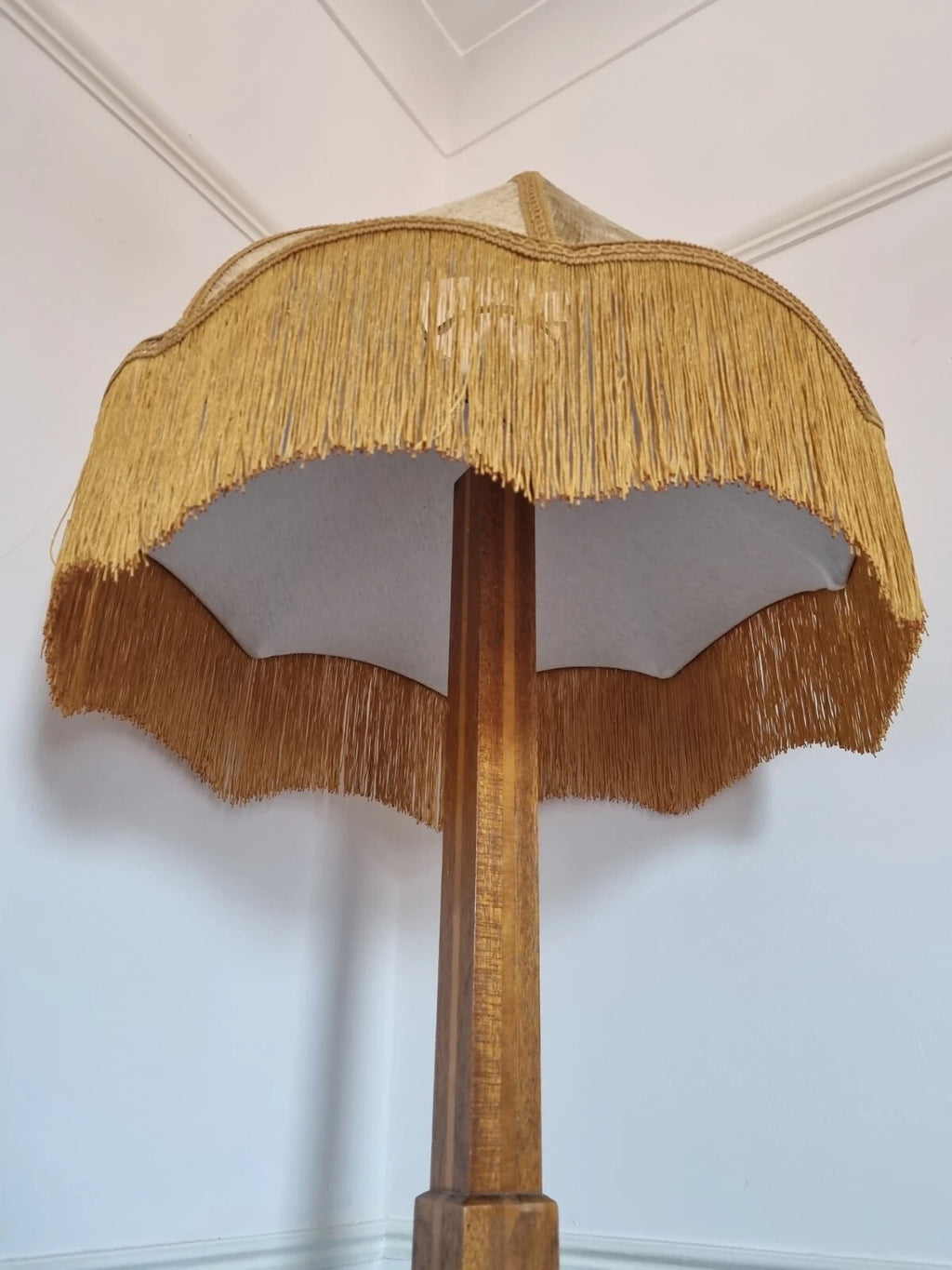 Handmade dome gold textured laura ashley fabric standard lamp ceiling pendant