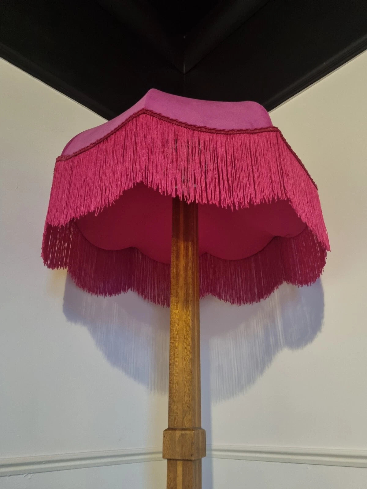 Lisa lampshade bright pink velvet lampshade standard lamp ceiling light handmade