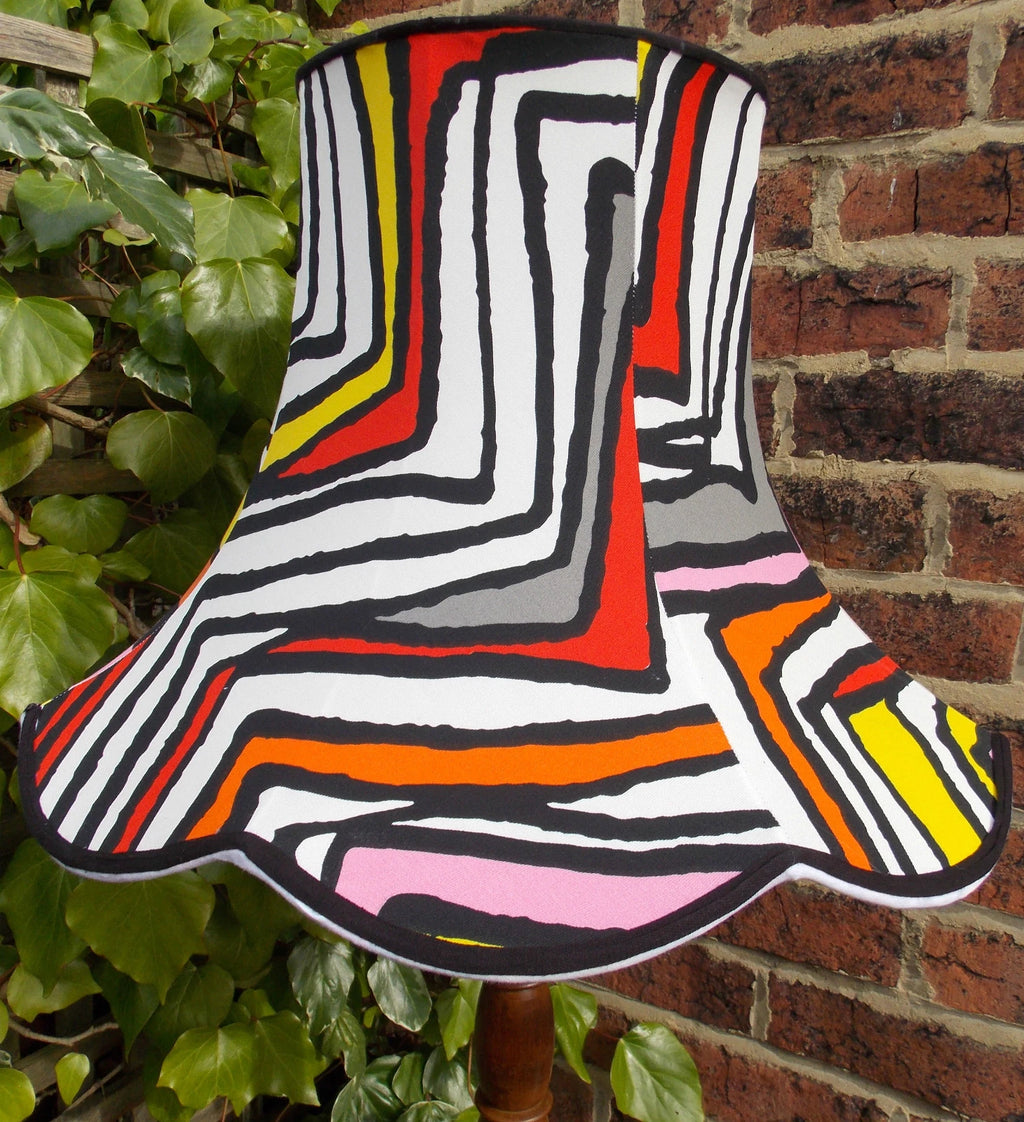 Handmade lampshade yellow black red white pink for standard lamp or ceiling lamp
