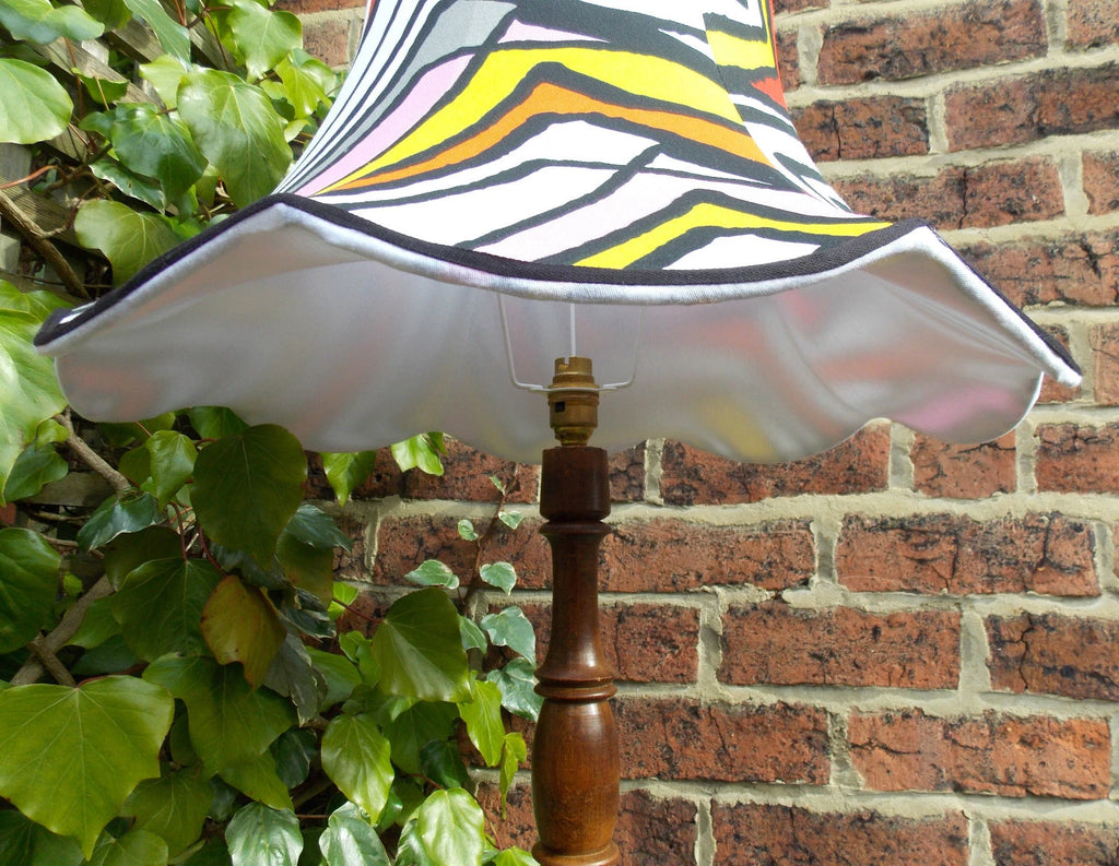 Handmade lampshade yellow black red white pink for standard lamp or ceiling lamp