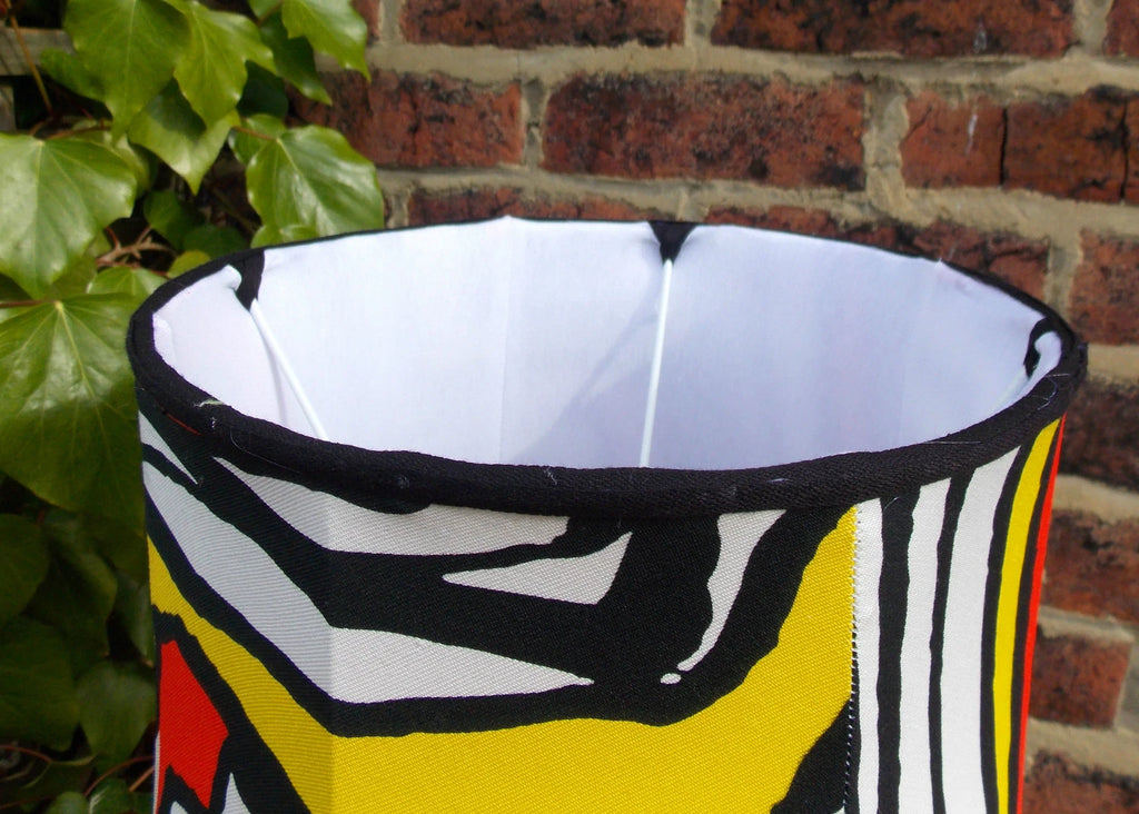 Handmade lampshade yellow black red white pink for standard lamp or ceiling lamp