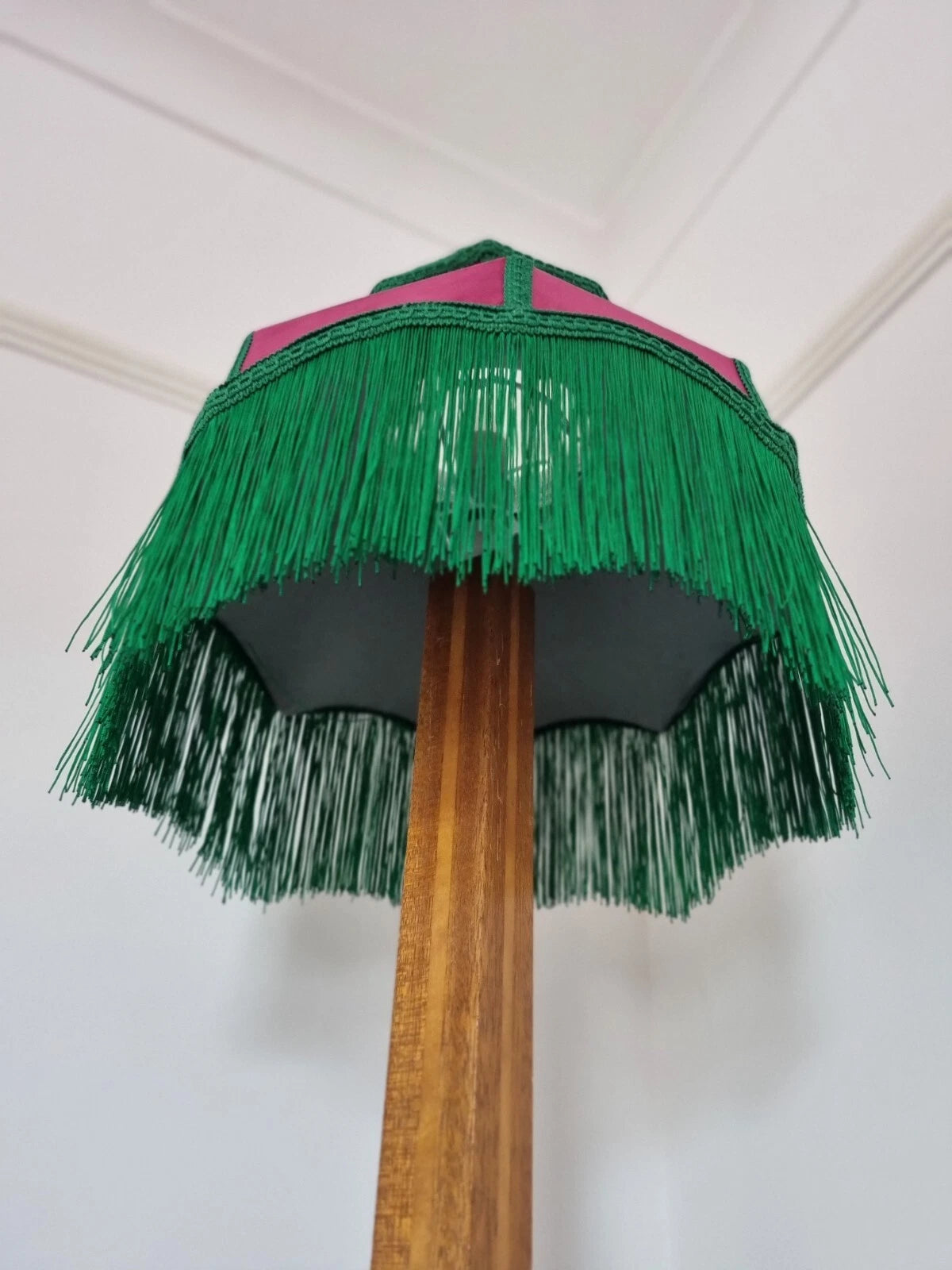 Pink velvet Lisa lampshade crown for table light ceiling pendant standard lamp