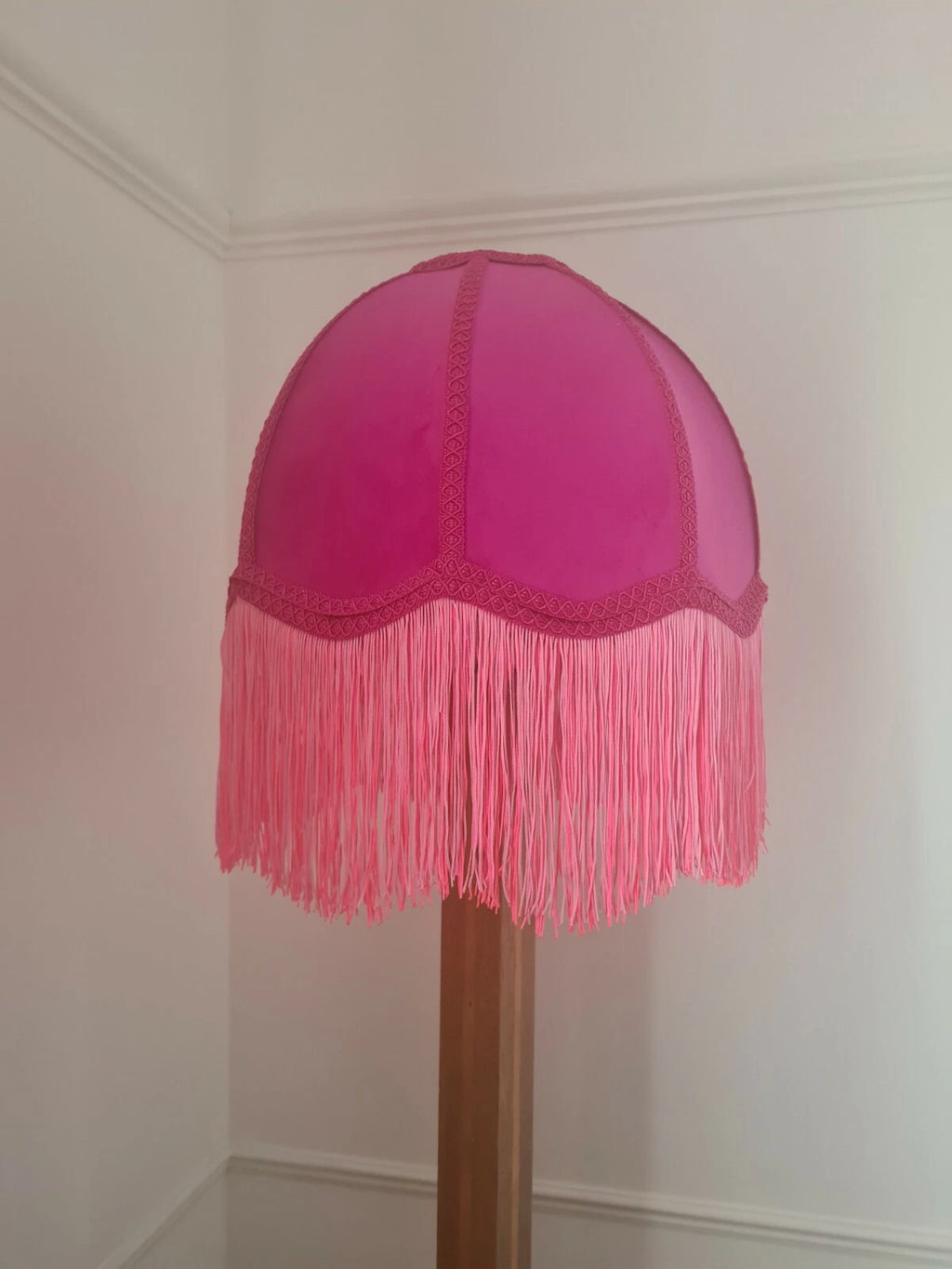Dome shaped table lamp Lisa lampshades ceiling pendant bright pink velvet