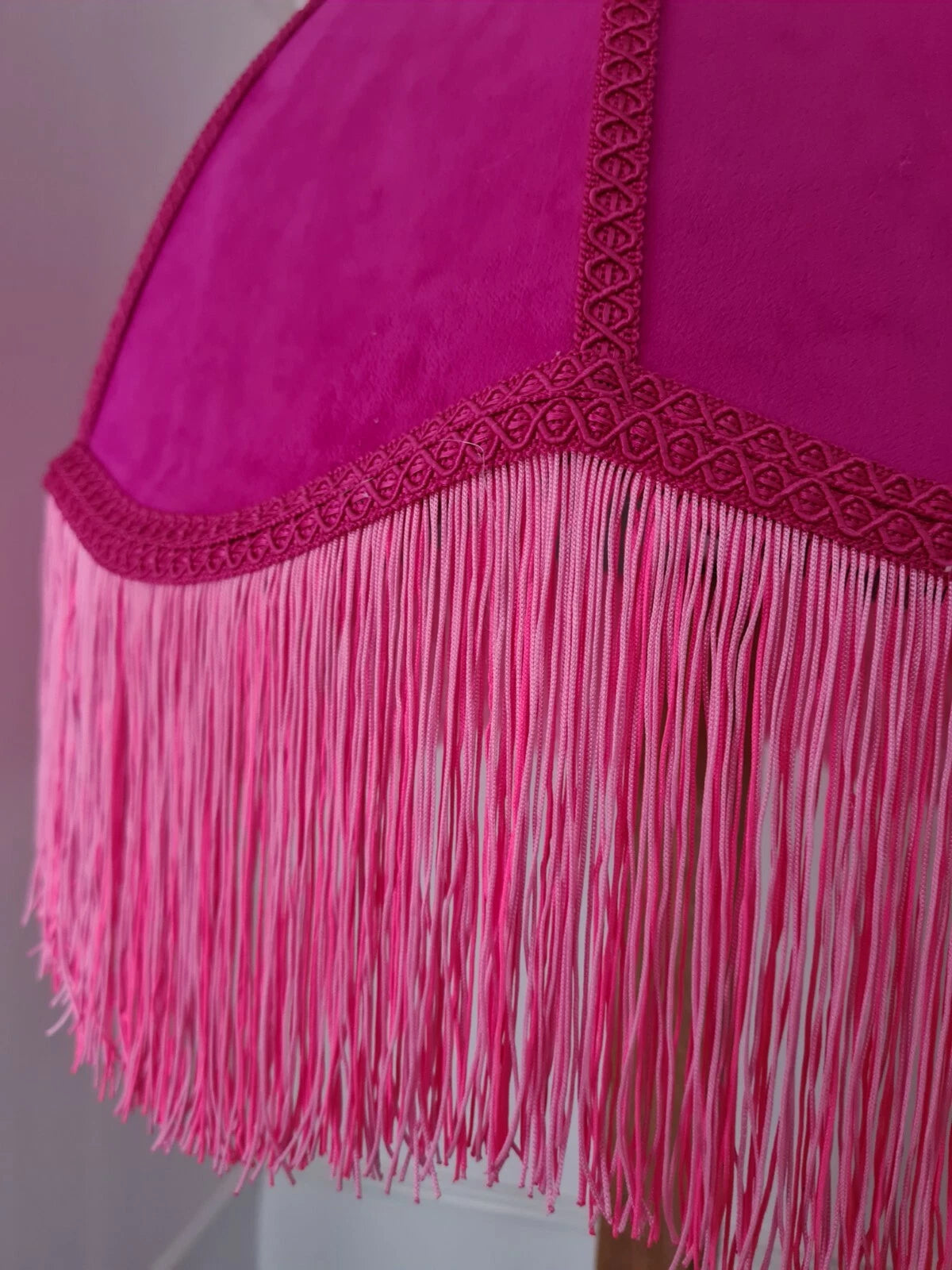 Dome shaped table lamp Lisa lampshades ceiling pendant bright pink velvet