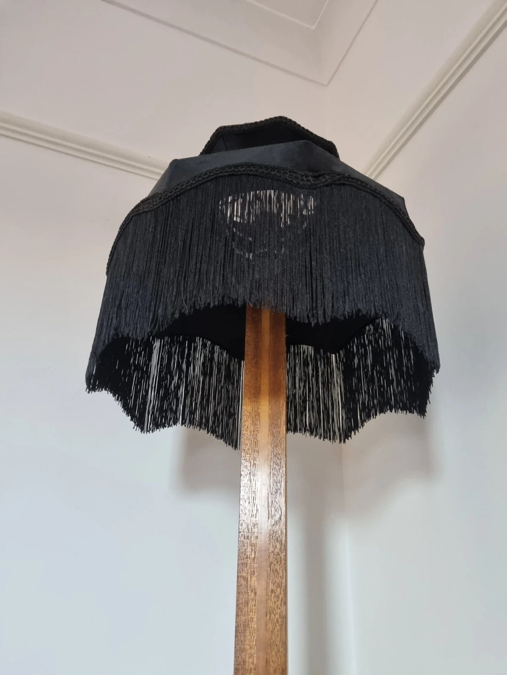 Black velvet Lisa lampshade crown for table light ceiling pendant standard lamp