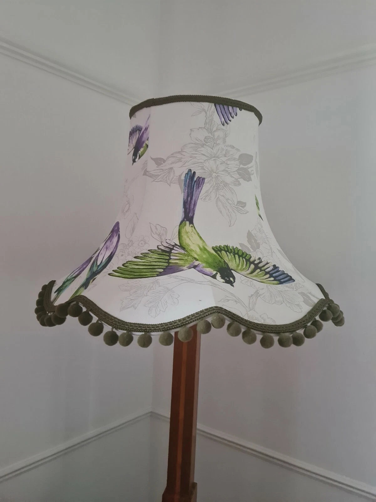 Handmade bird design fabric lampshade for standard lampshade or ceiling lamp
