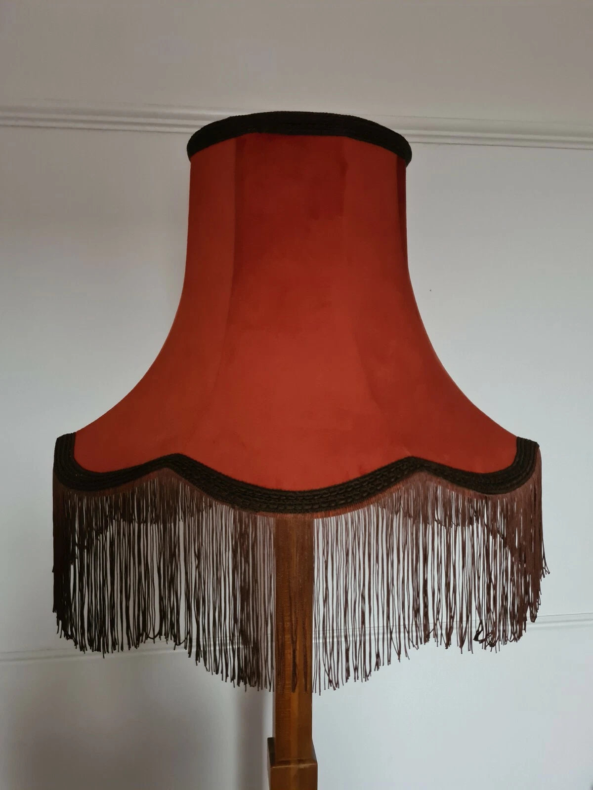 Handmade lampshade burnt orange velvet fabric standard lamp ceiling pendant