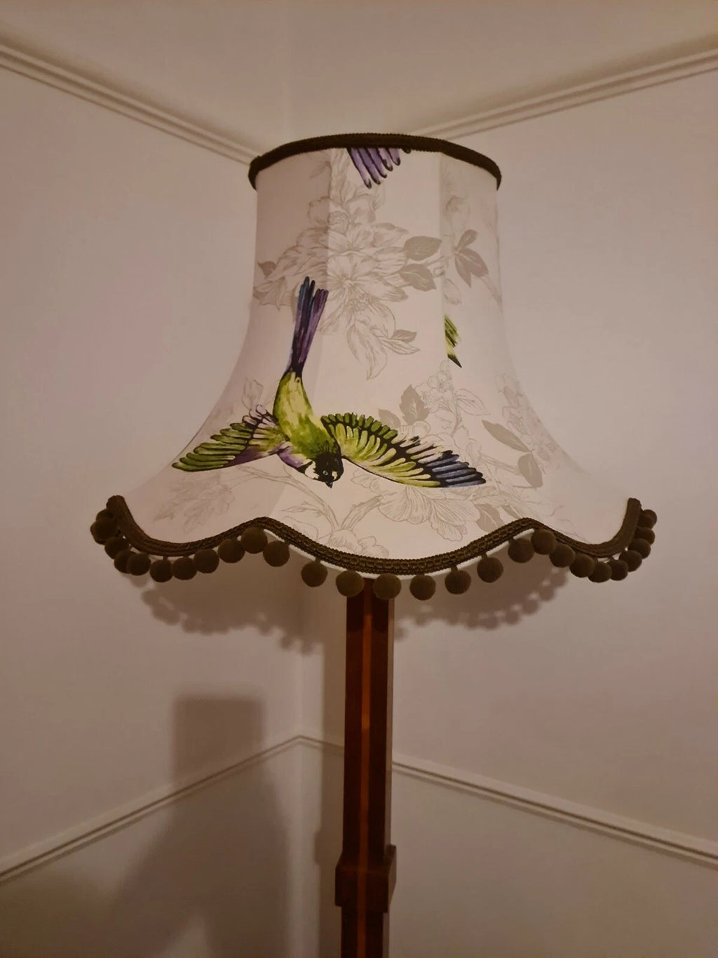 Handmade bird design fabric lampshade for standard lampshade or ceiling lamp