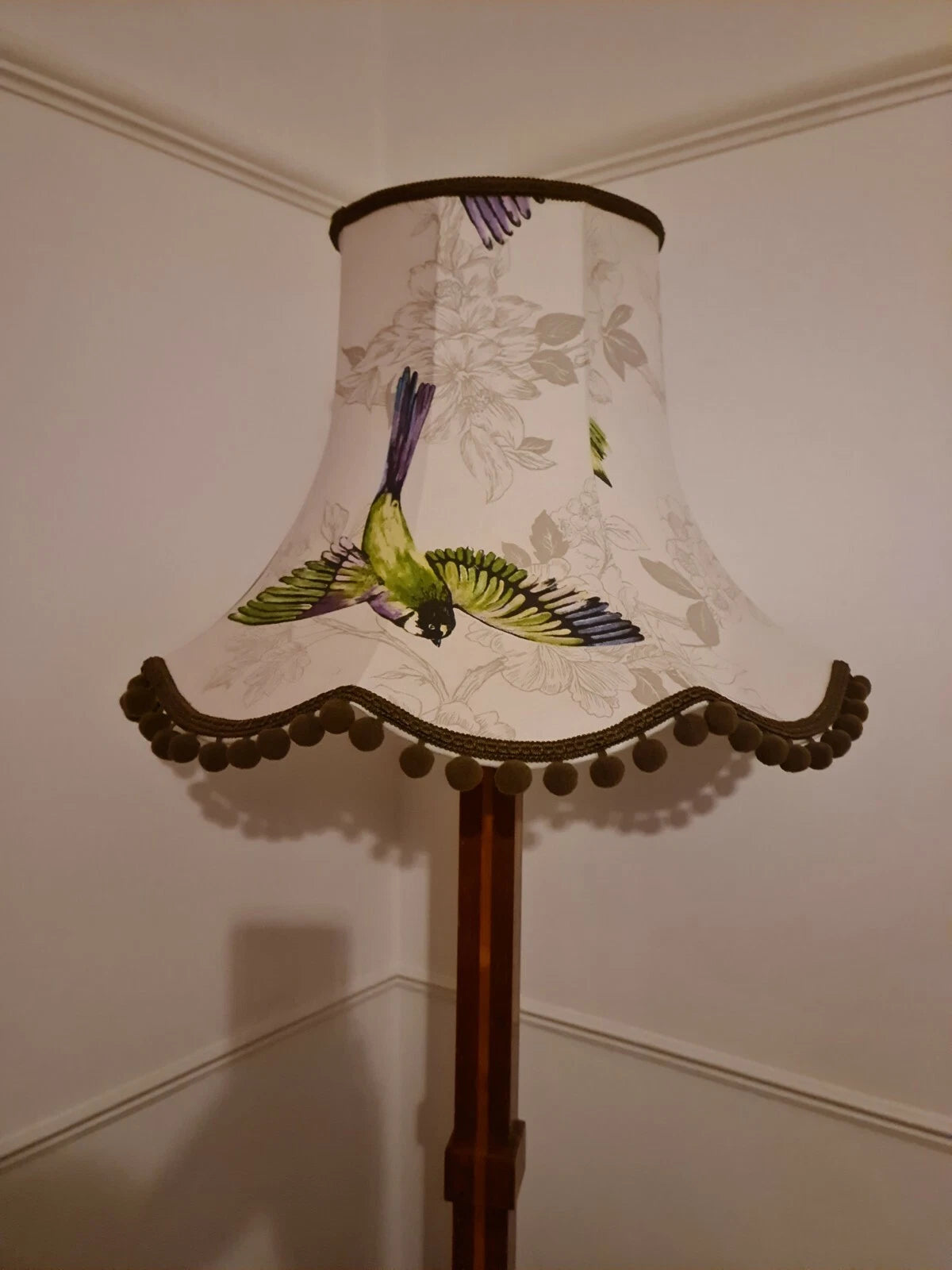 Handmade bird design fabric lampshade for standard lampshade or ceiling lamp