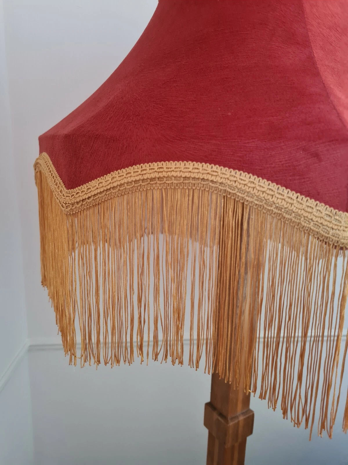 Handmade Lisa Lampshades burnt orange velvet standard lamp ceiling pendant