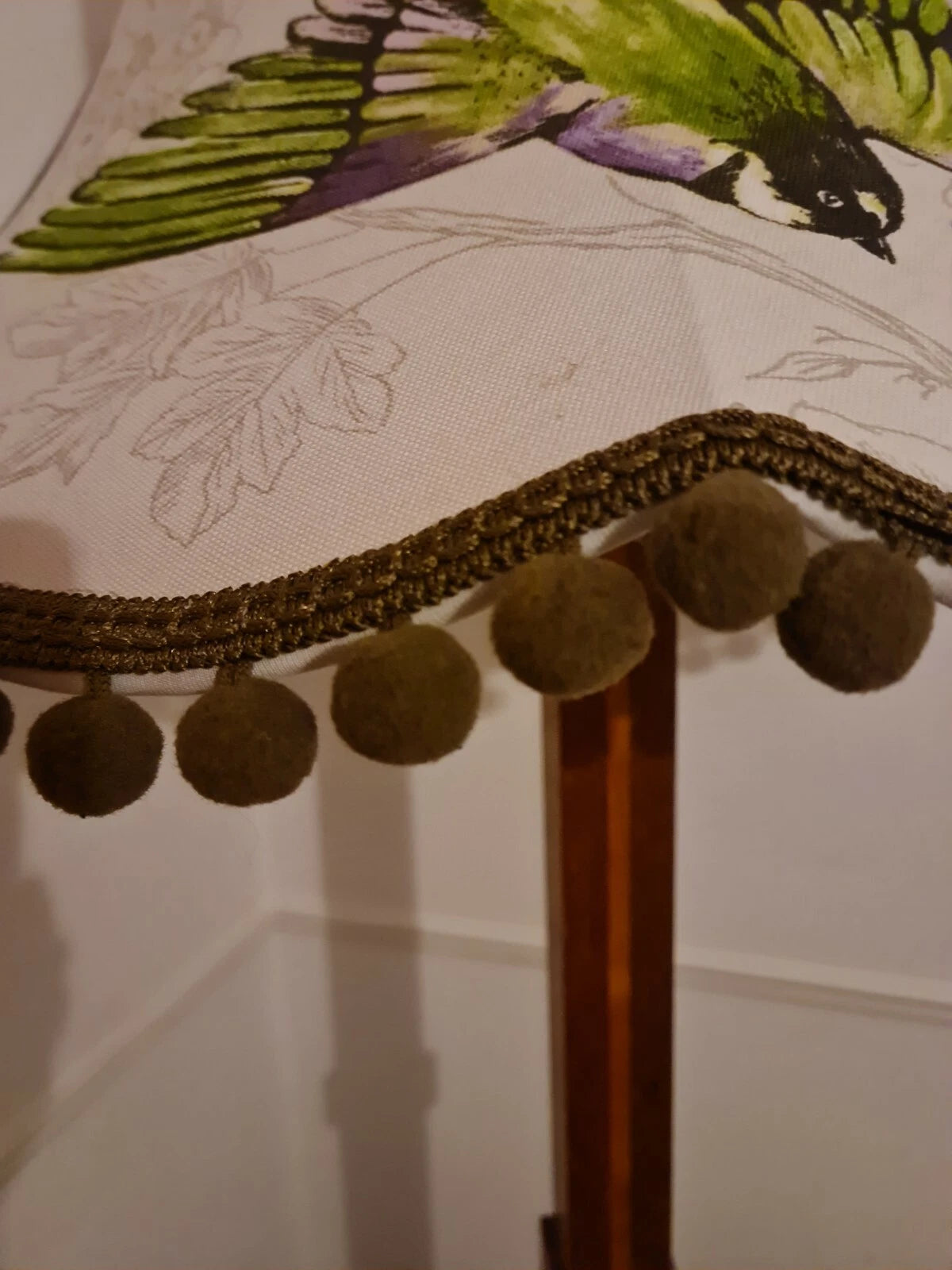 Handmade bird design fabric lampshade for standard lampshade or ceiling lamp