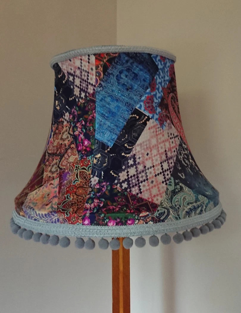 Handmade Patchwork velvet fabric Lisa lampshade standard lamp ceiling lamp light