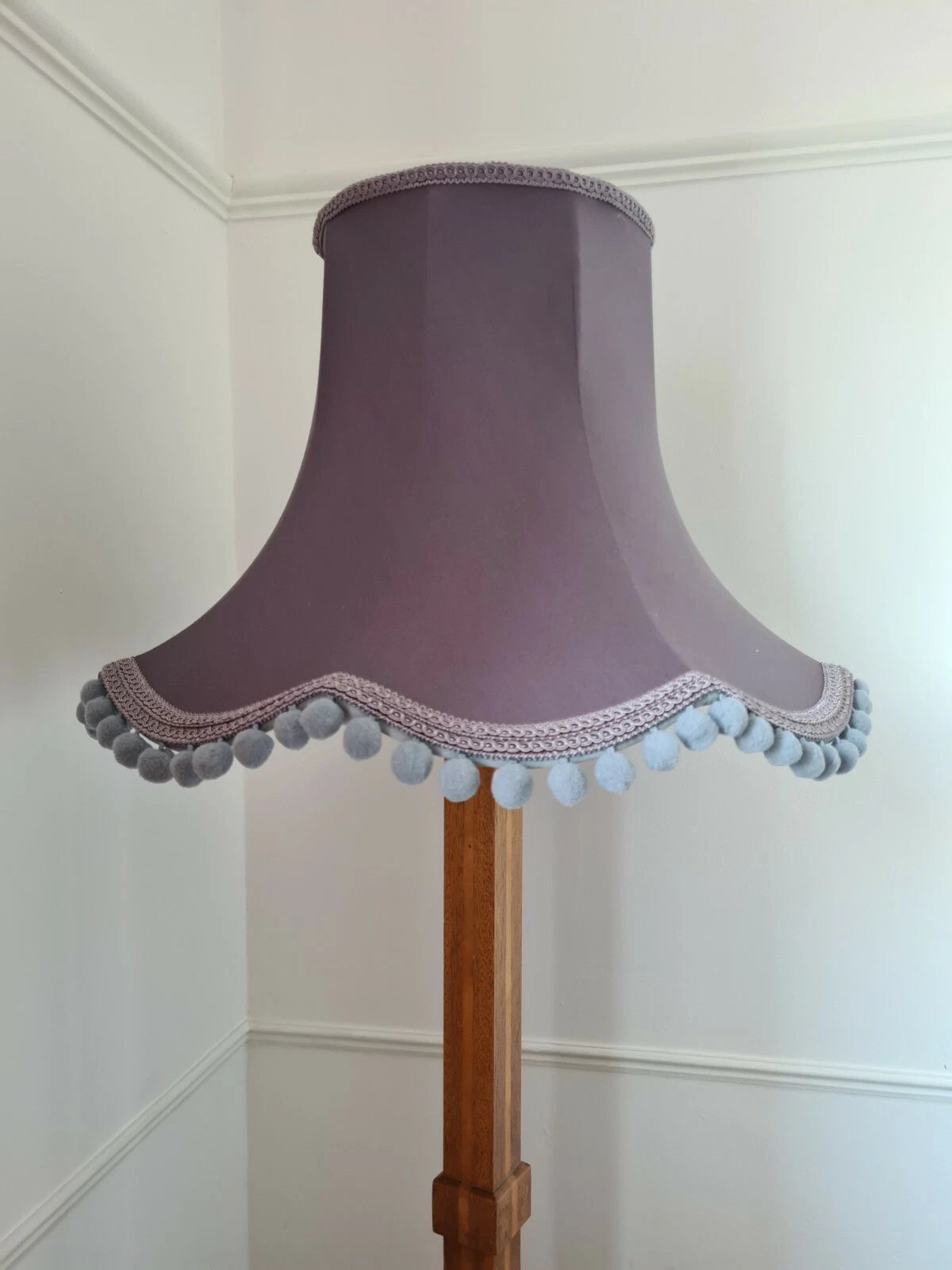 Handmade Lisa lampshade vintage shaped grey fabric standard lamp ceiling pendant