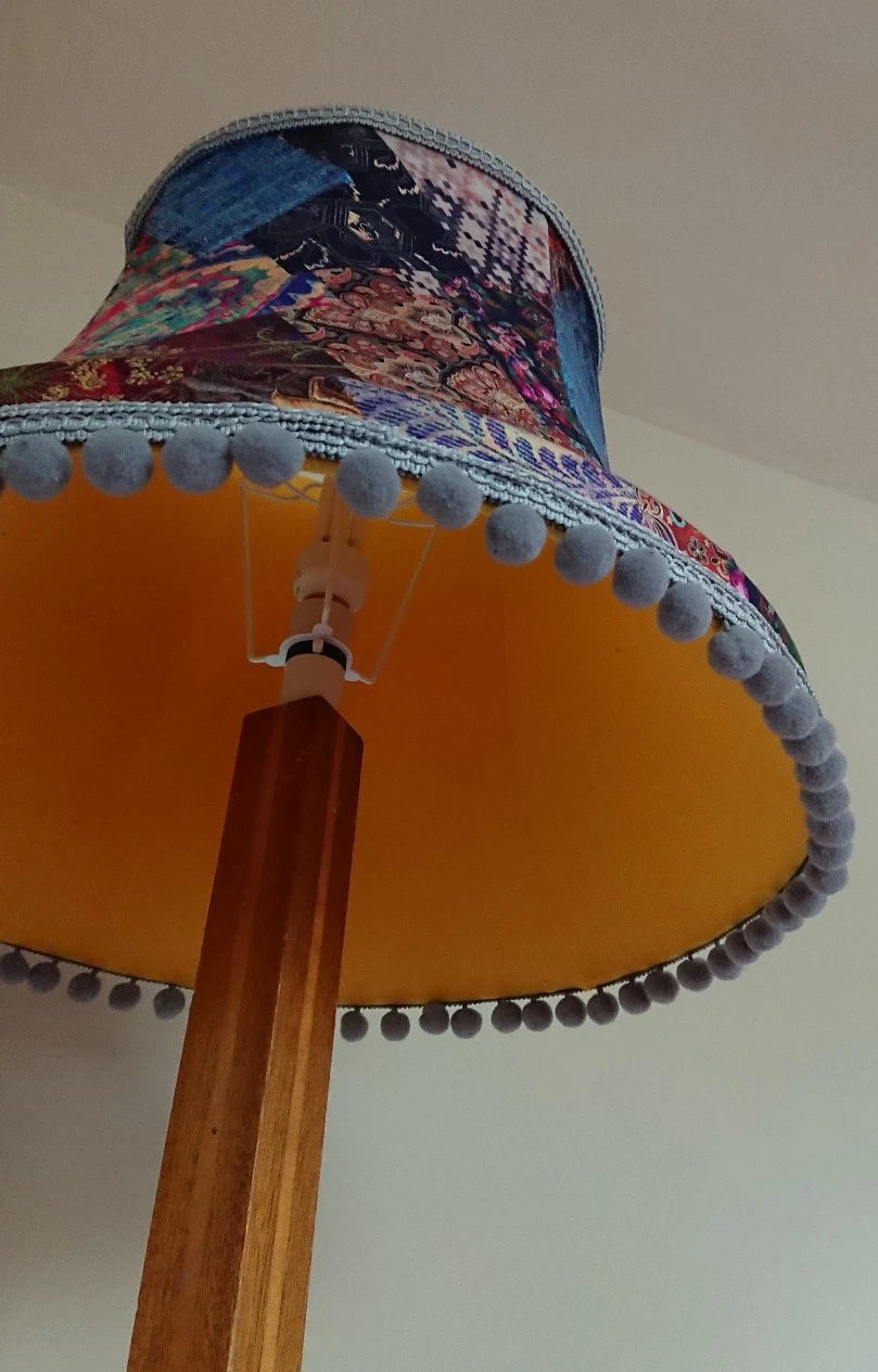 Handmade Patchwork velvet fabric Lisa lampshade standard lamp ceiling lamp light