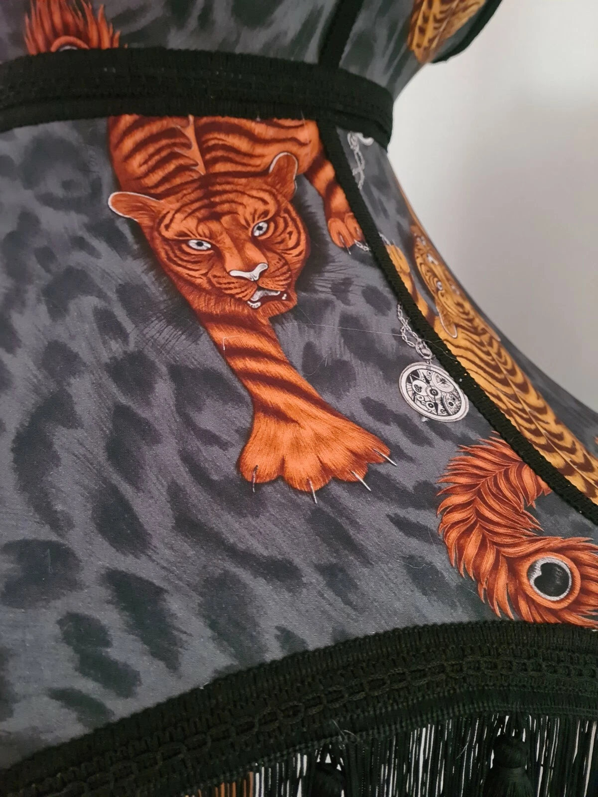 Large handmade Tigris fabric Emma j shipley lampshade standard lamp or ceiling
