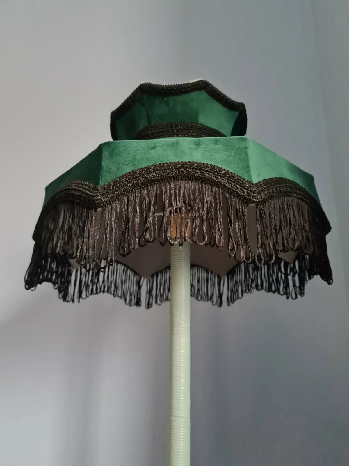 Green velvet handmade lampshade crown table light ceiling pendant standard lamp
