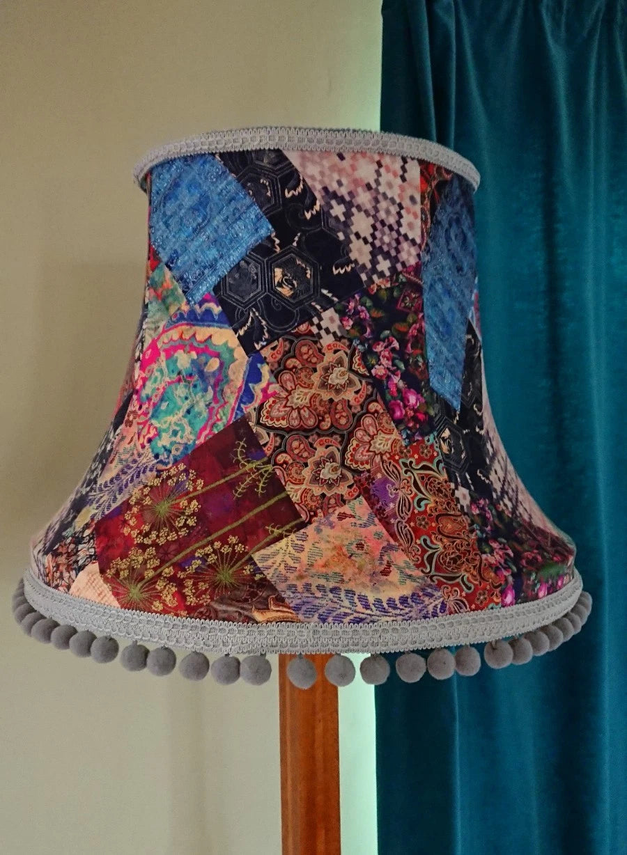 Handmade Patchwork velvet fabric Lisa lampshade standard lamp ceiling lamp light