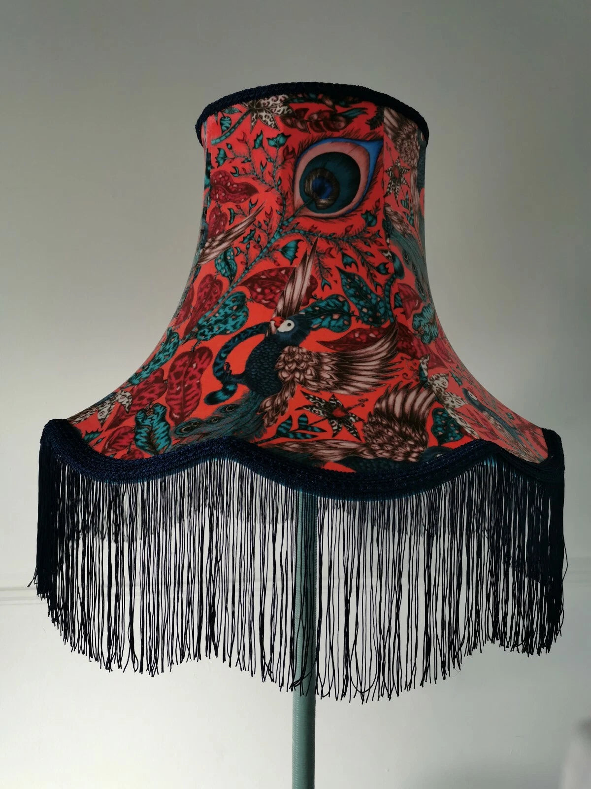 Emma J Shipley Red cotton fabric Lisa lampshade standard lamp/ceiling