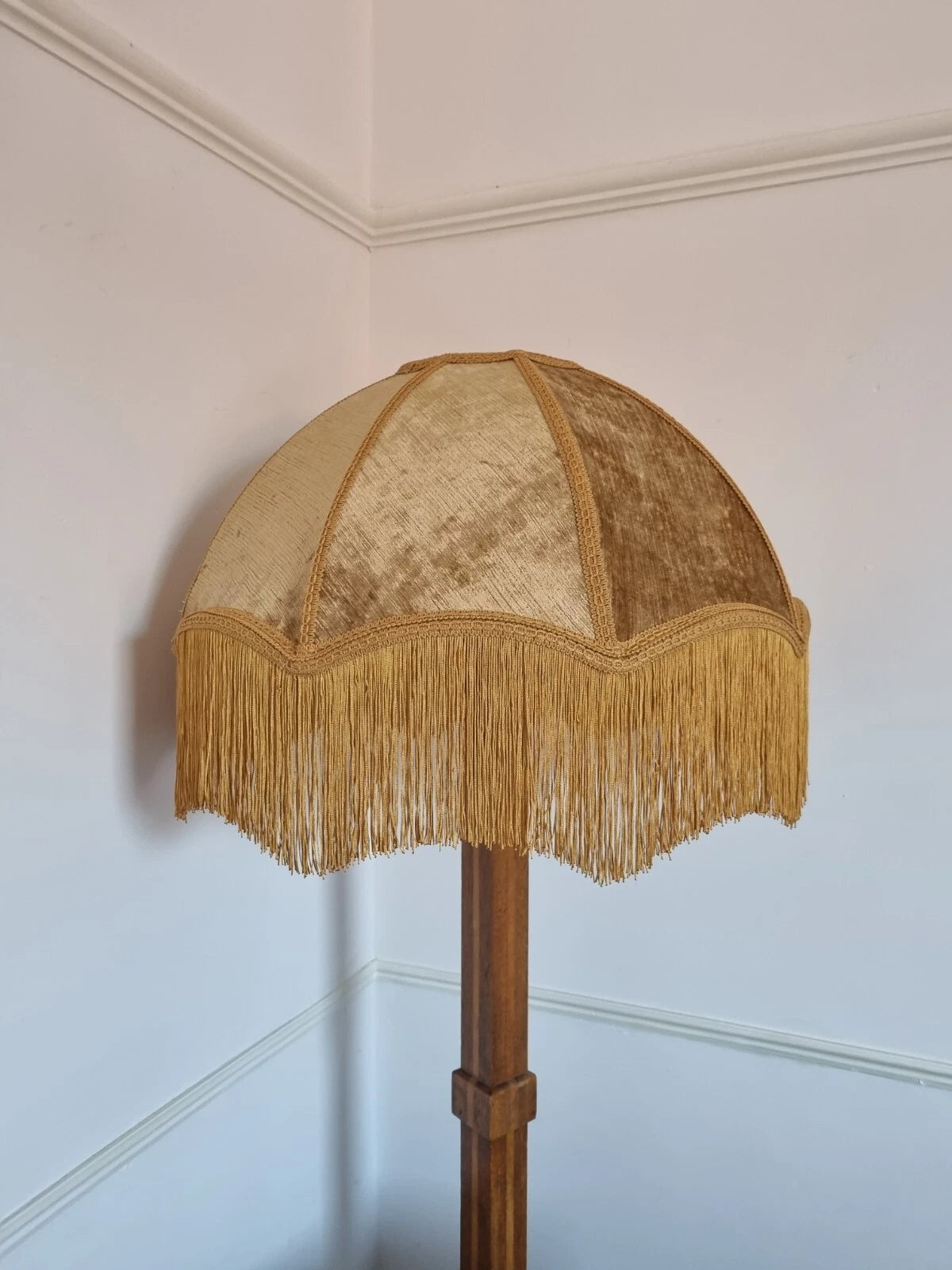 Handmade dome gold textured laura ashley fabric standard lamp ceiling pendant
